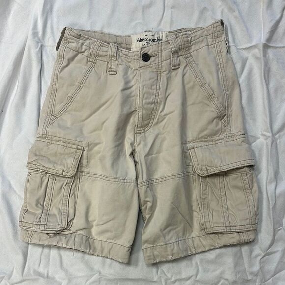 Abercrombie & Fitch Tan Cargo Shorts Relaxed Fit - Picture 1 of 5